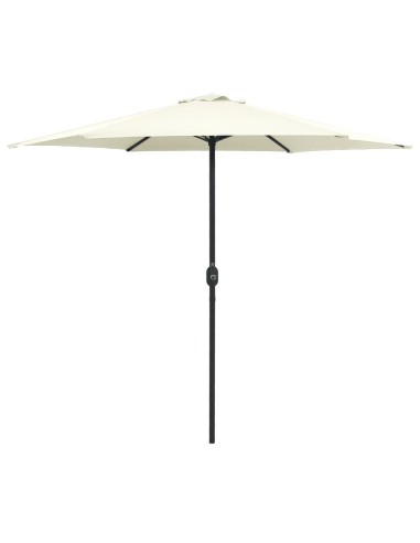 Градински чадър с алуминиев прът, 270x246 см, пясъчнобял - 1
