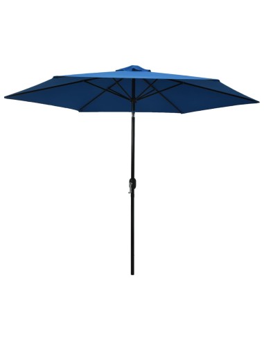 Градински чадър с метален прът, 300 см, лазурен - 1