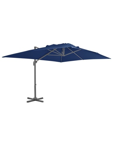Градински чадър чупещо рамо с алуминиев прът 4x3 м морскосин - 1