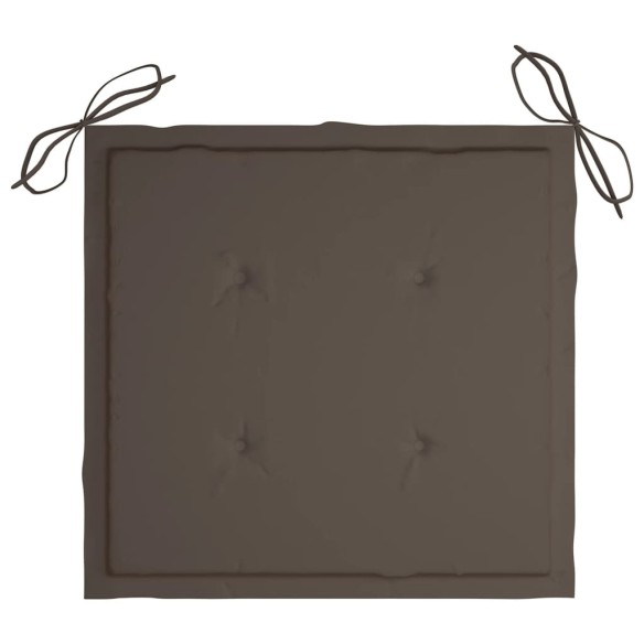 Възглавници за градински столове, 2 бр, таупе, 50x50x3 см - 5