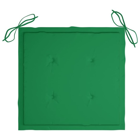 Възглавници за градински столове, 2 бр., зелени, 50x50x3 см - 5