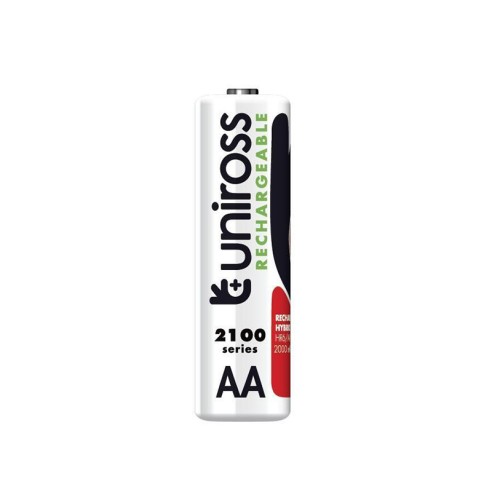 Акумулаторни батерии NiMH AA 1.2V 2100mAh UNIROSS 2бр. - 1