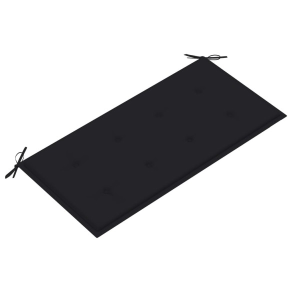 Градинска пейка с черна възглавница, 112 x 55 x 94 см - 5