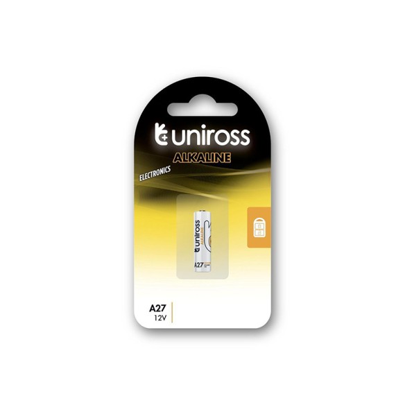 Алкална батерия A27 12V 22mAh UNIROSS 1бр. - 2