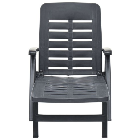 Сгъваем шезлонг, пластмаса, 72 x 189 x 96 см - 2