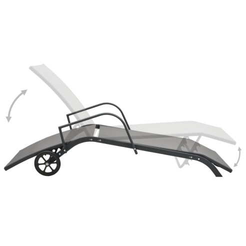 Шезлонг, стомана и textilene - 4