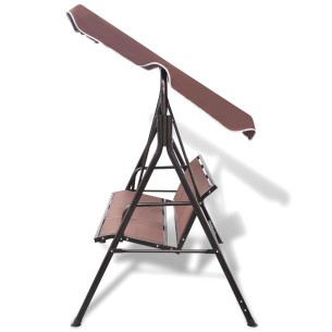 Градинска люлка със сенник, кафе 178 x 112 - 1 2