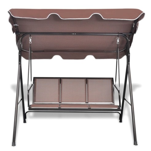 Градинска люлка със сенник, кафе 178 x 112 - 3