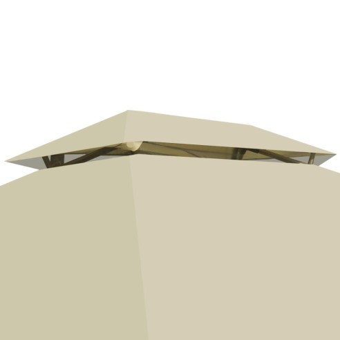 Градинска люлка с шатра, кремавобяла - 4