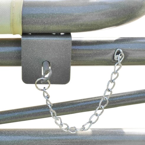 Градинска люлка с шатра, кремавобяла - 5