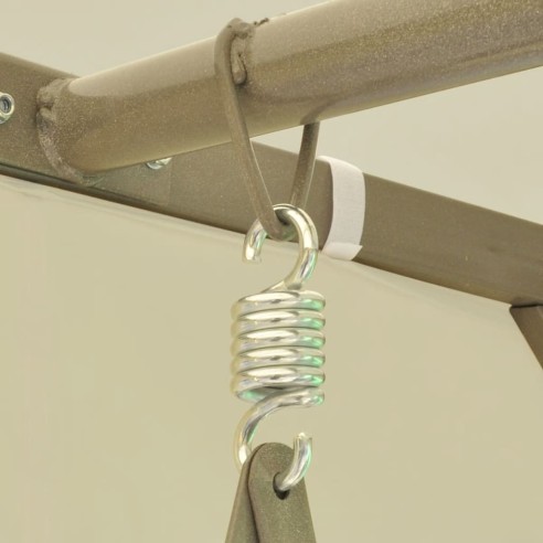 Градинска люлка с шатра, кремавобяла - 6