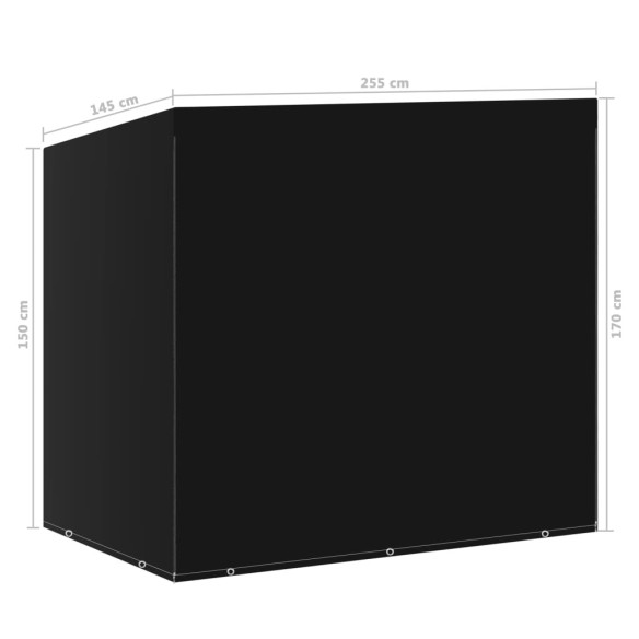Покривало за градинска люлка, 10 капси, 2 ципа, 255x145x170 см - 9