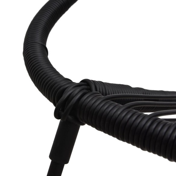 Бистро комплект, 3 части, PVC ратан, черен - 9