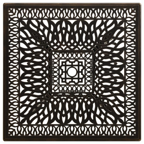 Бистро комплект, 5 части, лят алуминий, бронз - кв. маса - 11