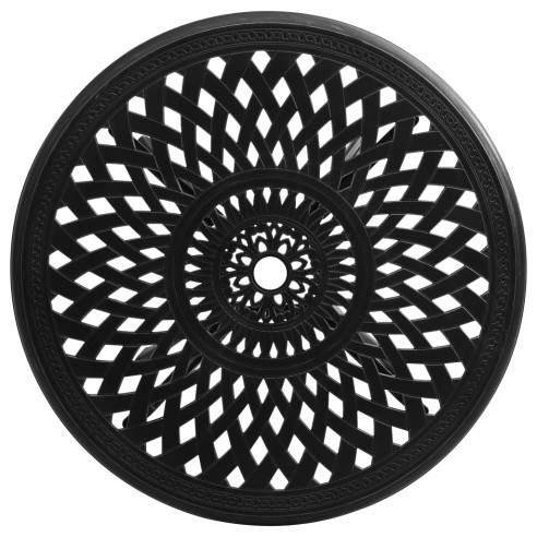 Бистро комплект, 5 части, диам. 78 см, лят алуминий, черен - 10