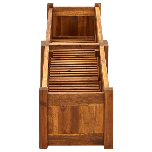 Градинска повдигната леха, акациево дърво, 150x30x25 см - 3