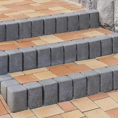 Бордюр мини палисада Klassik 11.5/11.5/35 см сив SEMMELROCK - 3