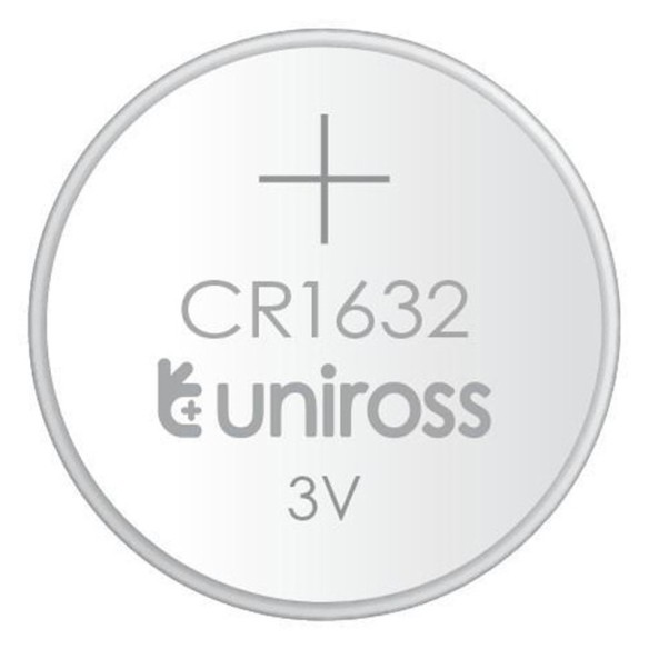 Литиева батерия CR1632 3V 120mAh UNIROSS - 1
