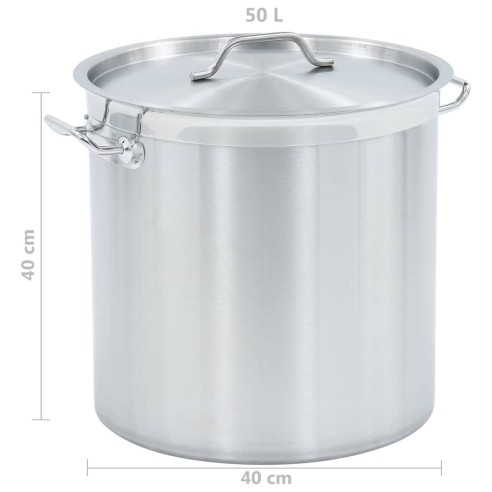 Тенджера, 50 л, 40x40 см, неръждаема стомана - 7
