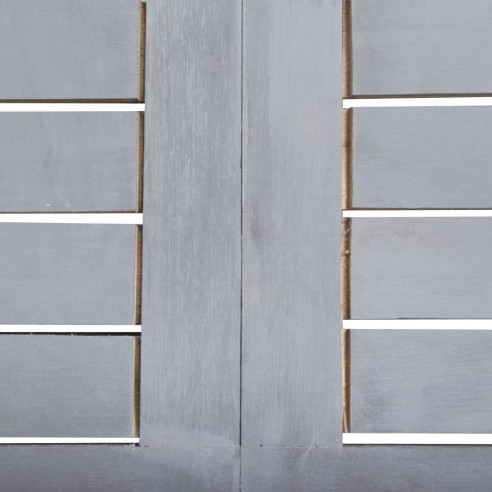 Градински трапезен комплект, 7 части, акация масив, сив - 2