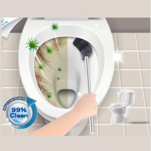 Комплект тоалетен кош за баня 6л с четка INTER CERAMIC - 2