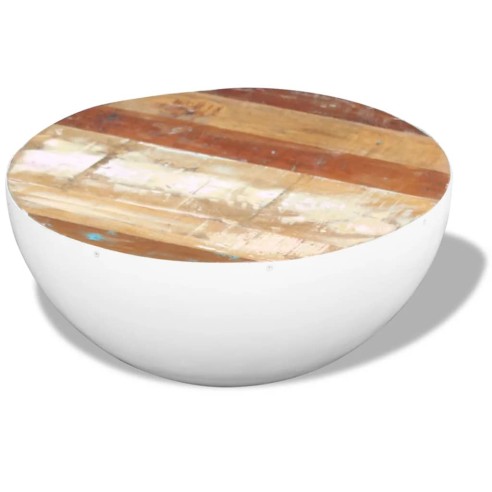 Кафе масичка, регенерирано дърво масив, 60x30 см - 2