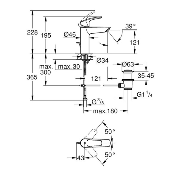 Смесител за умивалник Eurosmart - GROHE - 4