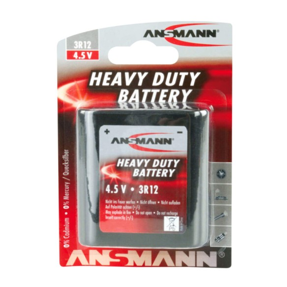 Цинк-Въглеродна батерия 3R12 4.5V ANSMANN - 2