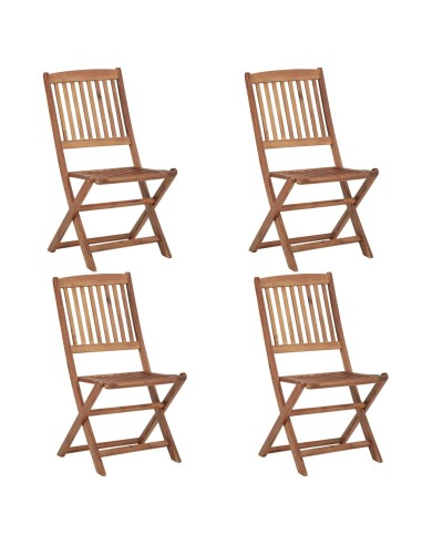 Сгъваеми градински столове, 4 бр., акация 48,5 x 57 x 91 см - 1