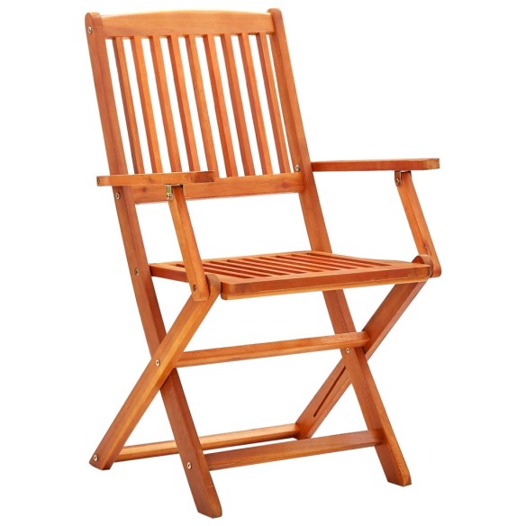 Сгъваеми градински столове, 2 бр., евкалипт 53 x 57 x 91 см - 2