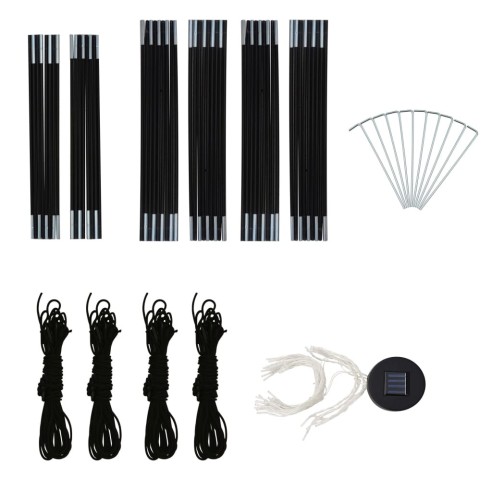 Парти шатра с LED и 4 стени, 3,6x3,6x2,3 м, жълта - 8