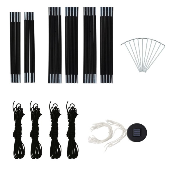 Парти шатра с LED и 4 стени, 3,6x3,6x2,3 м, зелена - 8