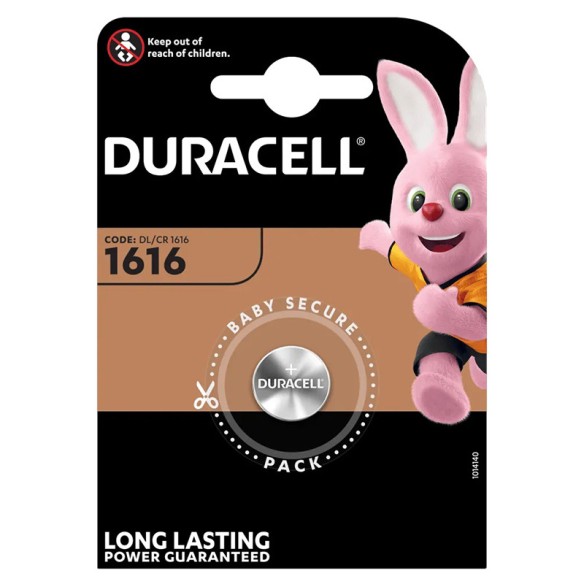 Литиева батерия CR1616 45mAh 3V DURACELL - 2