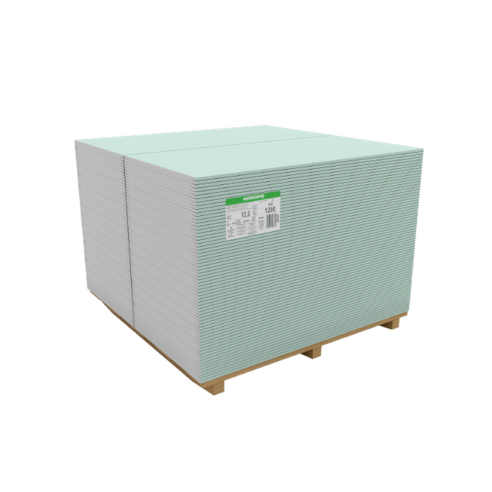 Гипсокартонена плоскост 12.5x1200x2000мм влагоустойчива NORGIPS (цена на кв. м) - 2