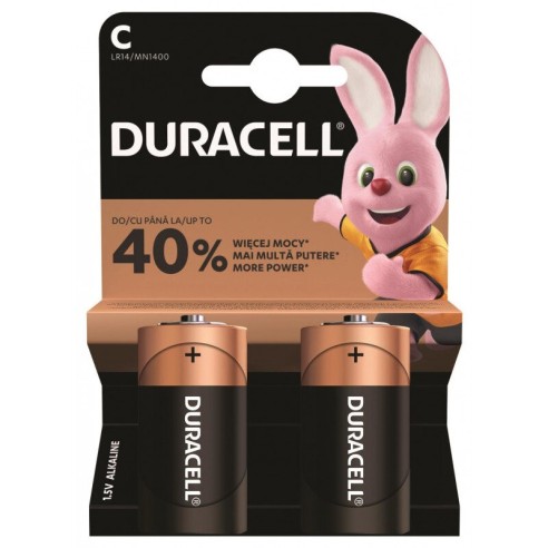 Алкални батерии DURACELL Plus C LR14 MN1400 1.5V - 2бр. - 1