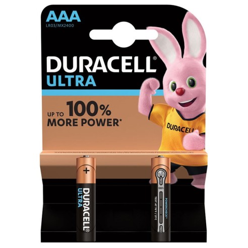 Алкални батерии DURACELL Ultra AAA LR03 MN2400 1.5V - 2бр. - 1