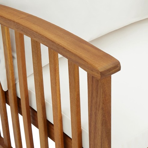 Градинска пейка с възглавници, 119 см, акация масив - 6