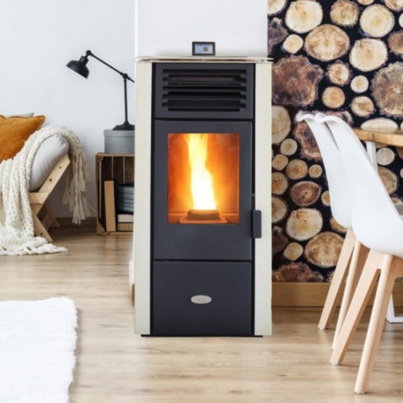 Пелетна камина 10kW, слонова кост, VPBS 10 VERSO - 2