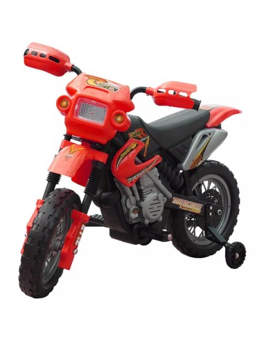 Детски електрически мотоциклет, 6 V батерия, червен - 1