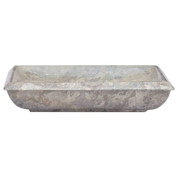 Сива мраморна мивка 50x35x10 см - 4