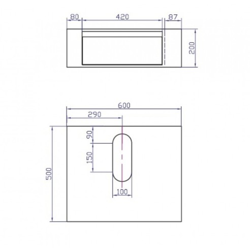 Шкаф за баня и мивка ICP 6029 38338W INTER CERAMIC