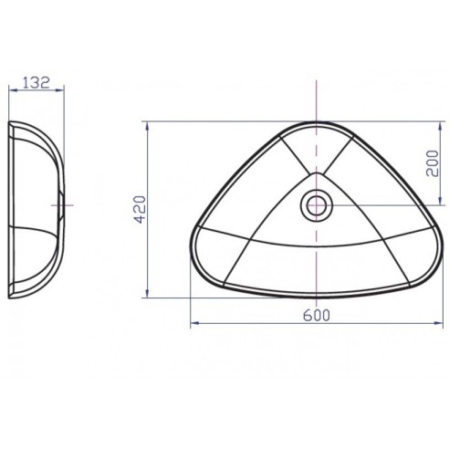 Мивка за баня върху плот ICB 686W INTER CERAMIC