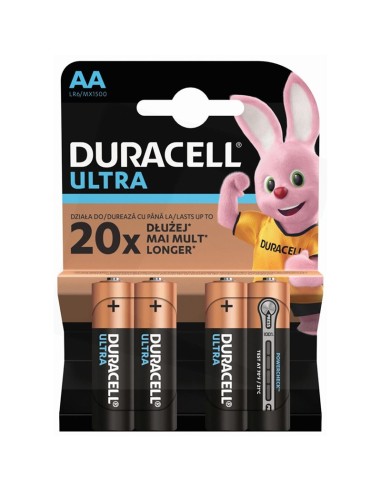 Батерии DURACELL Ultra AA LR6 1500mAh 1.5V - 4бр. - 1