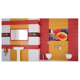 Фаянс Rainbow Red 25x60 см CERAMICA COLOR 2