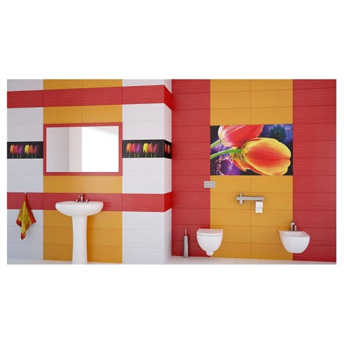 Фаянс Rainbow Red 25x60 см CERAMICA COLOR