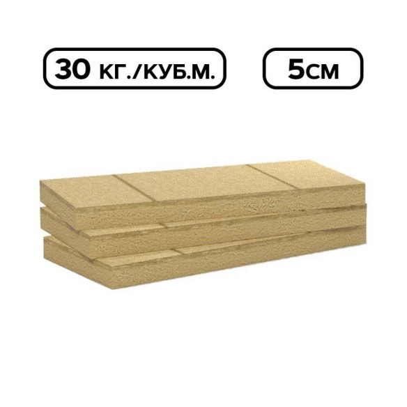 Каменна вата 50мм, 1200×600мм Multirock ROCKWOOL