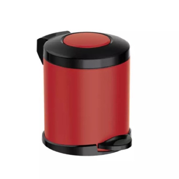 Кош с педал и пластмасова кофа 5л червен MELICONI