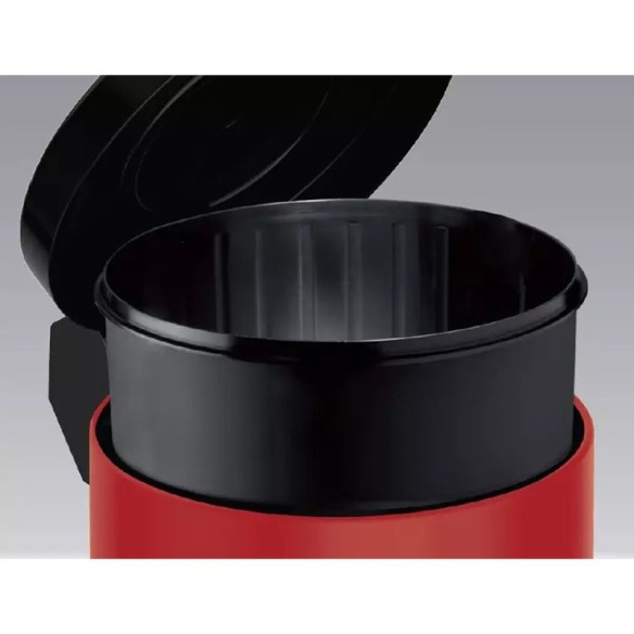 Кош с педал и пластмасова кофа 5л червен MELICONI