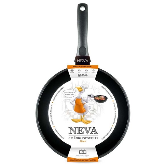 Tиган 24 см черен Neva Black NEVA METAL