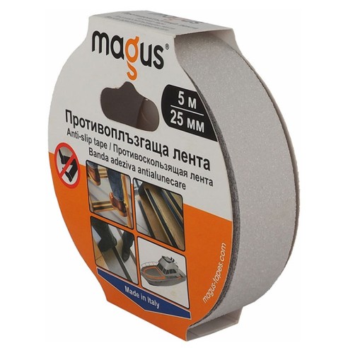 Противоплъзгаща прозрачна лента 5м/25мм MAGUS